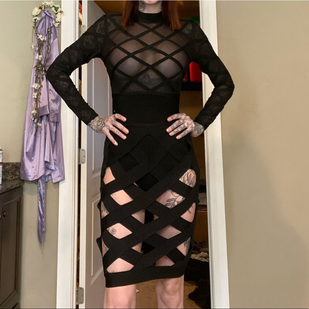Mesh clubbing dress